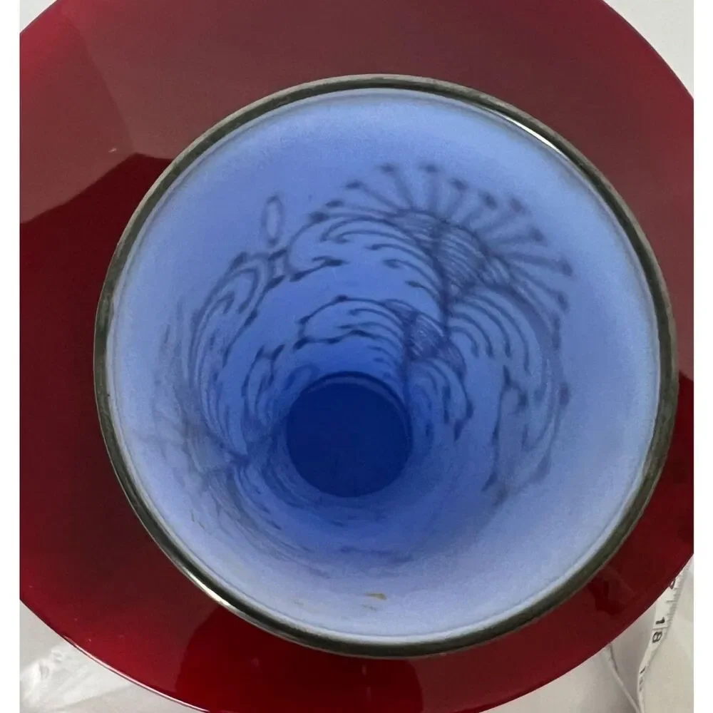 Vintage Cobalt Blue Glass Vase 12